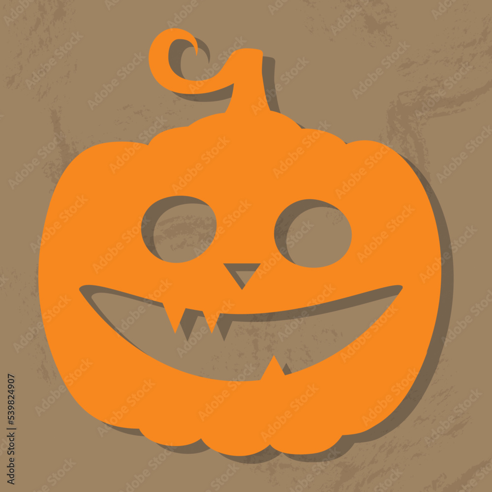 Design of funny Halloween pumpkin icon. Vector Design of funny Halloween pumpkin icon. Vector