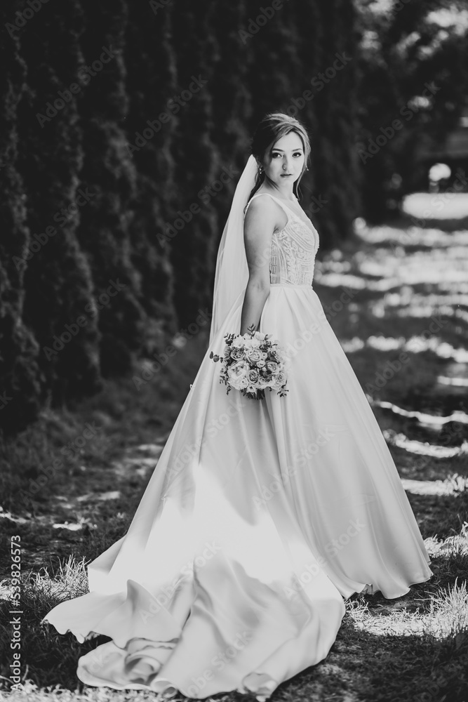 Portrait of a beautiful fashion bride, sweet and sensual. Wedding make up and hair Portrait of a beautiful fashion bride, sweet and sensual. Wedding make up and hair