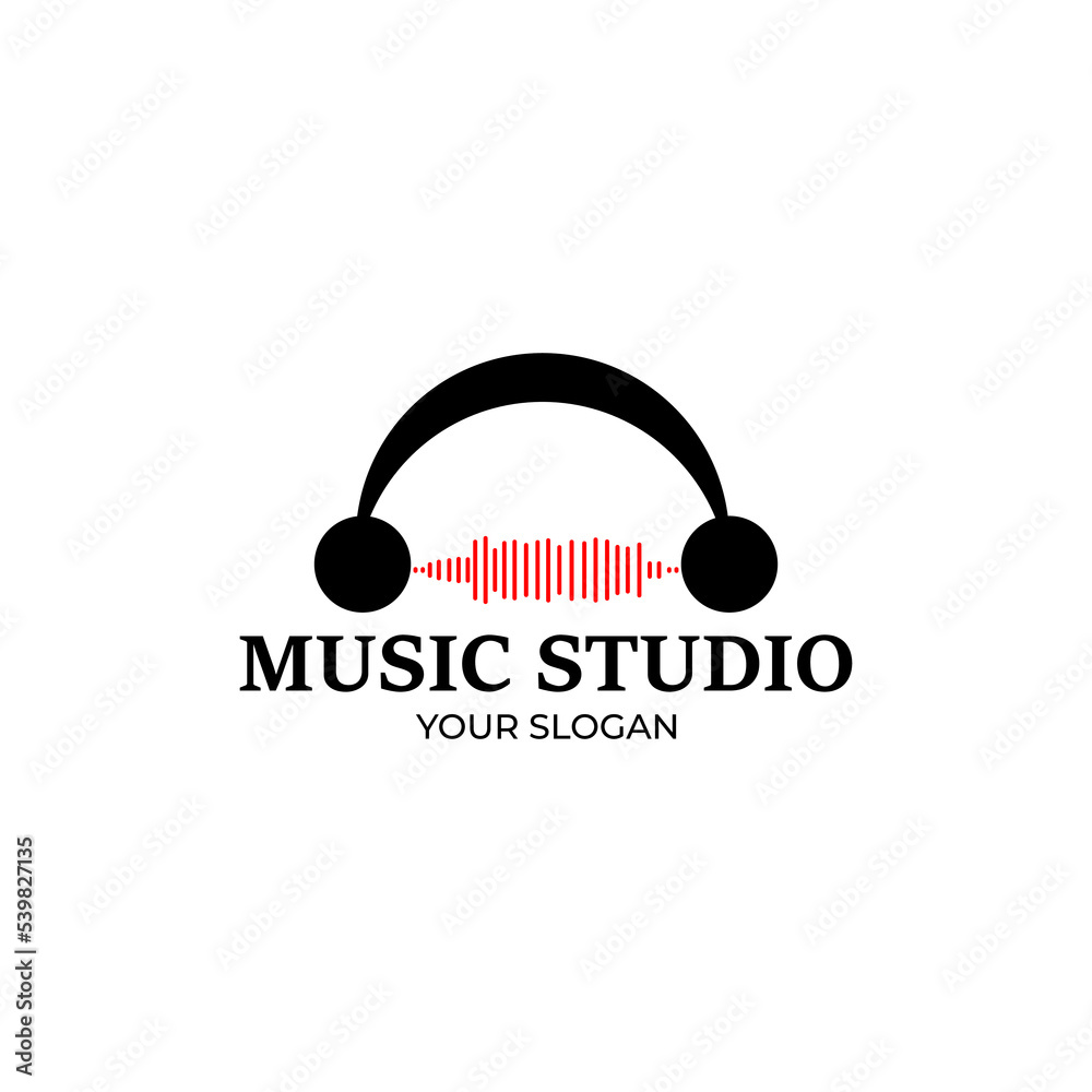 Music studio logo design vector Music studio logo design vector