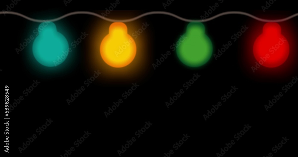 Beautiful light bulb string with flashing lights Beautiful light bulb string with flashing lights