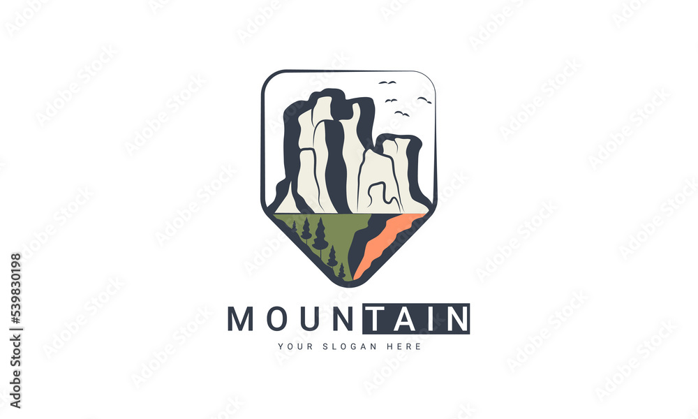 Logo Mountain design, adventure icon Logo Mountain design, adventure icon