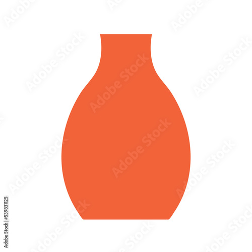 Flat style vase vector illustration