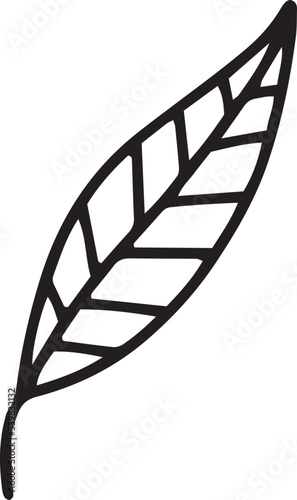 Fototapeta Naklejka Na Ścianę i Meble -  Doodle vector leaf clipart