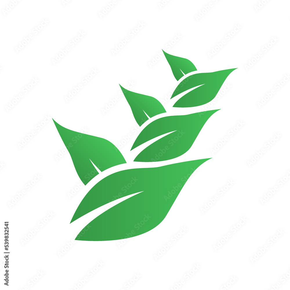 leaves icon, ecology concept, vector illustration