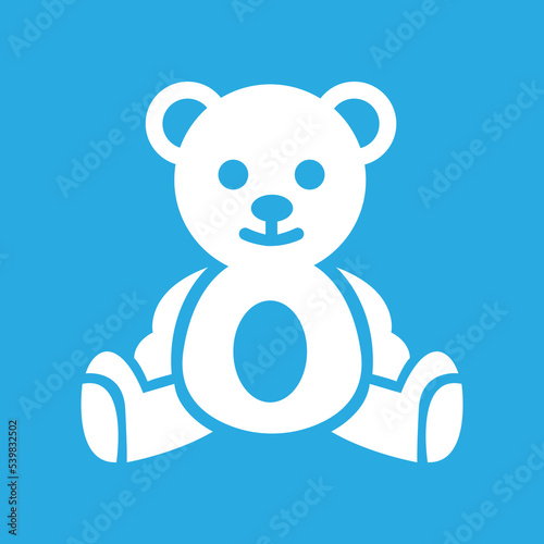 teddy bear icon, on a white background, vector illustration
