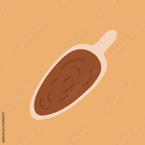 .Flat sauce boat vector illustration. Hand drawn gravy boat top view illustration.
