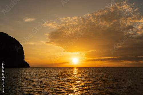 sunset at the sea in Thailand