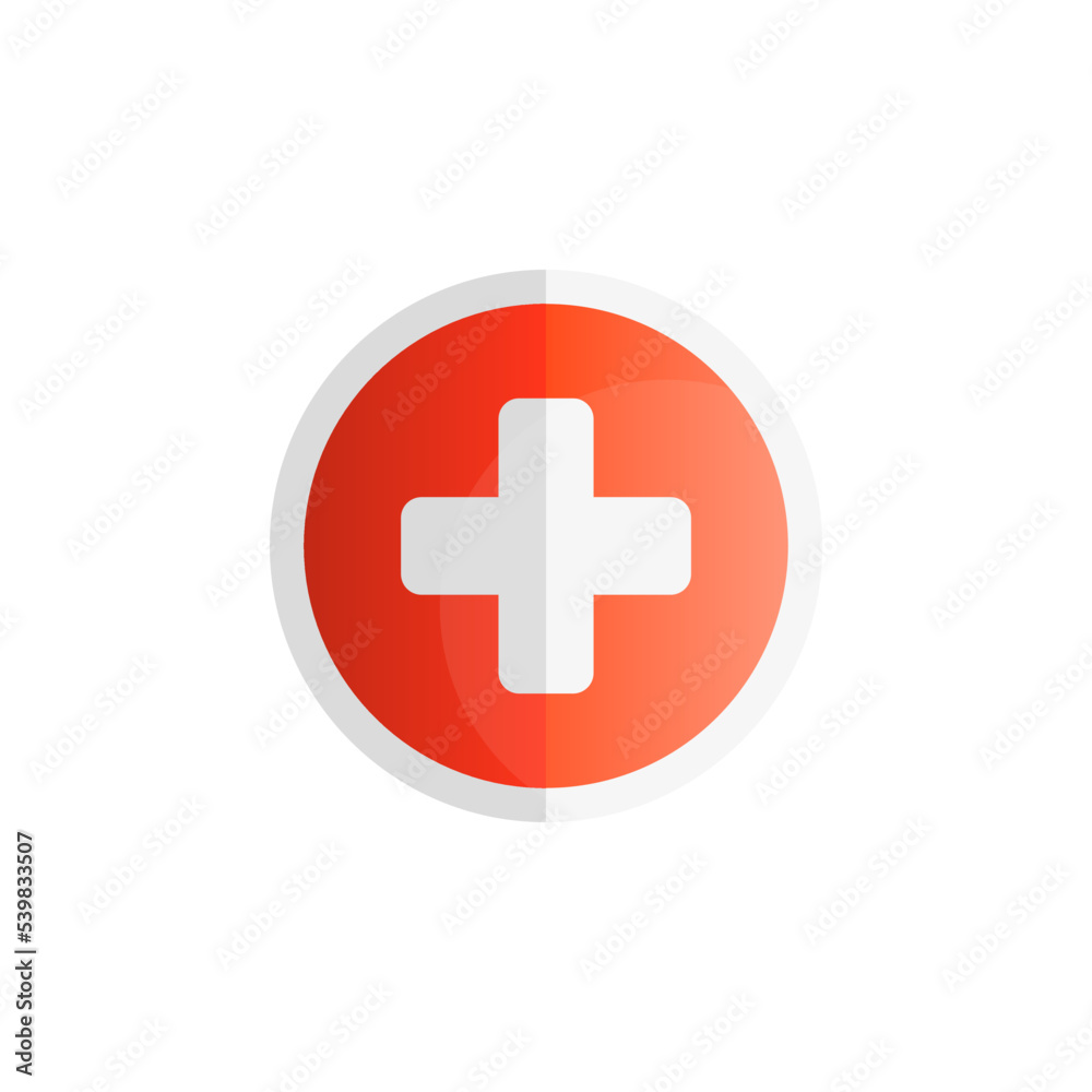 icon of the cross, concept of medicine, vector illustration icon of the cross, concept of medicine, vector illustration