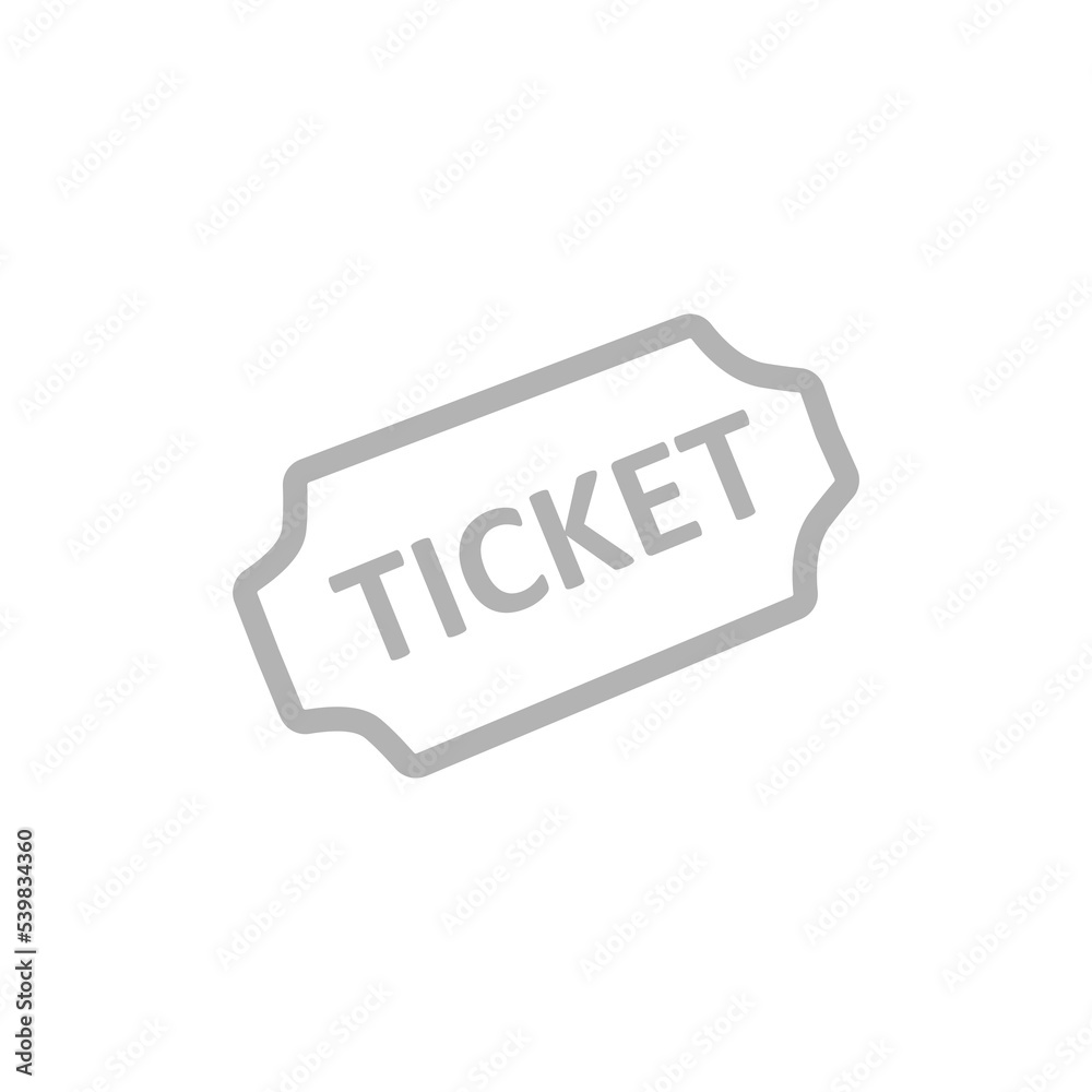 Obraz premium ticket icon on a white background, vector illustration
