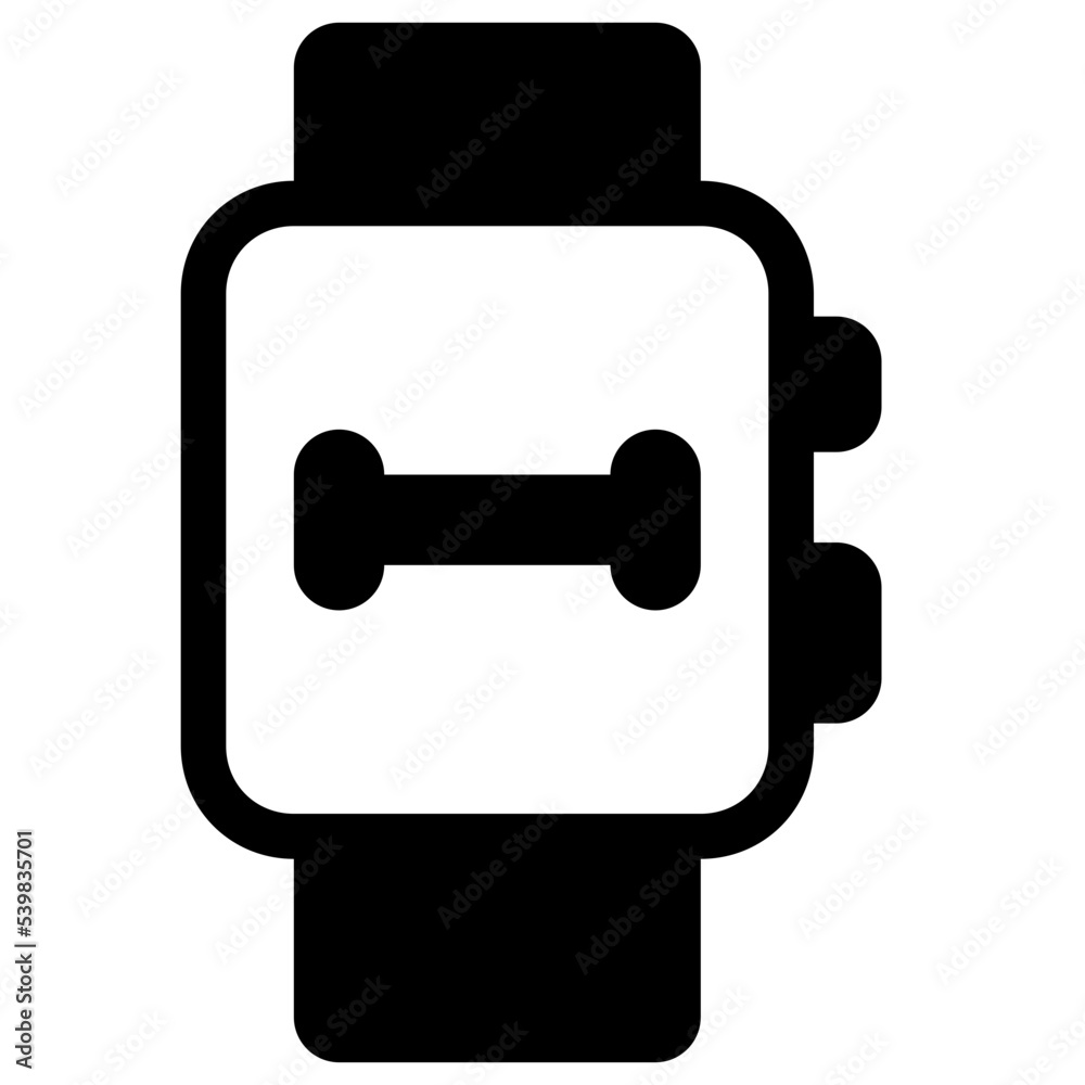 dumbbell line icon