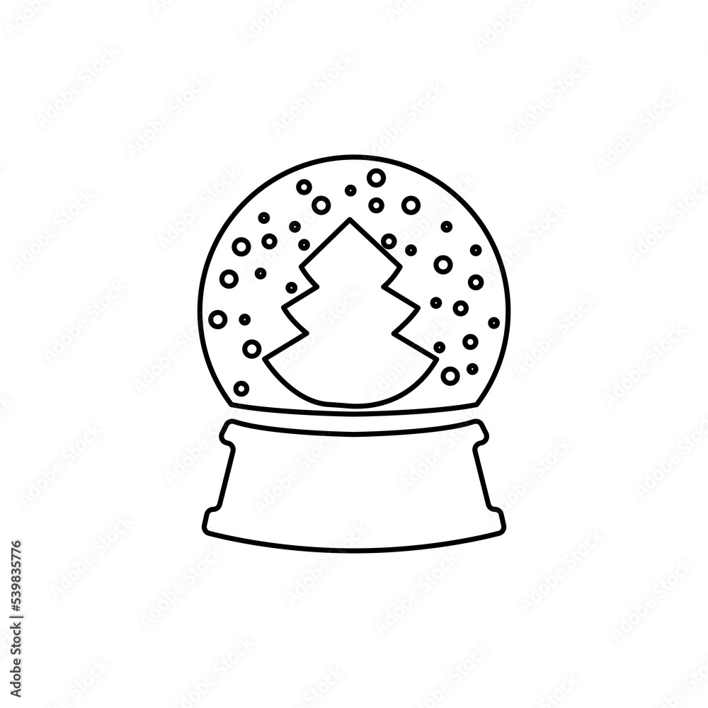 Fototapeta premium snow globe icon, vector illustration