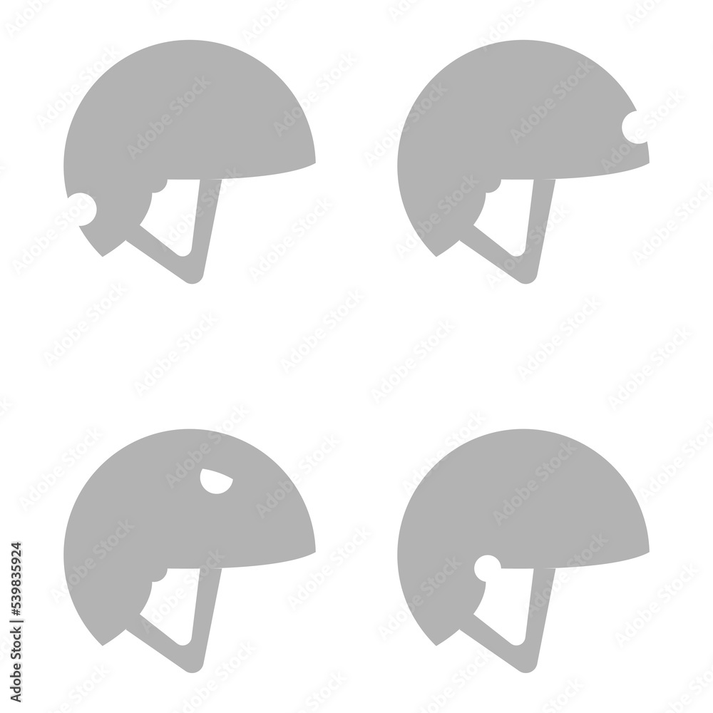 protective helmet icon, sport, vector illustration
