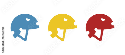 protective helmet icon, sport, vector illustration