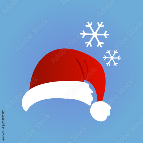 Christmas hat icon, vector illustration
