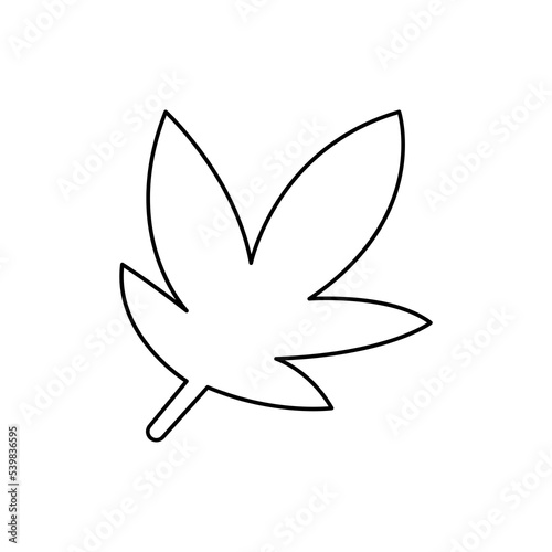 leaf icon on a white background, vector illustration