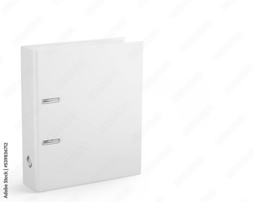 3D Illustration. Binder cover mockup isolated on white background 3D Illustration. Binder cover mockup isolated on white background