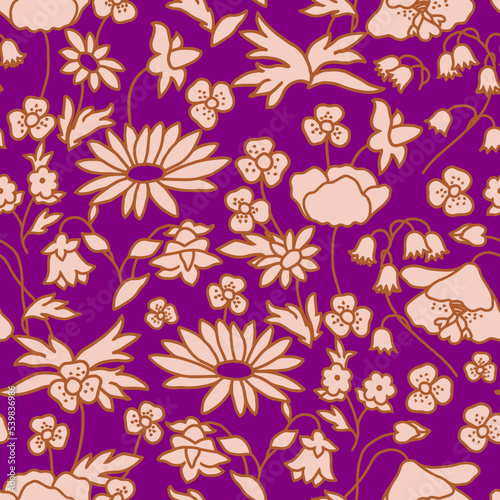 A beautiful print for a napkin, scarf, pillow, handkerchief turned out to be fabulous flowers. A fashion accessory. Vector.