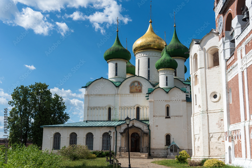 Transfiguration Cathedral in Spaso-Evfimiev Monastery, Suzdal. Golden ring of Russia