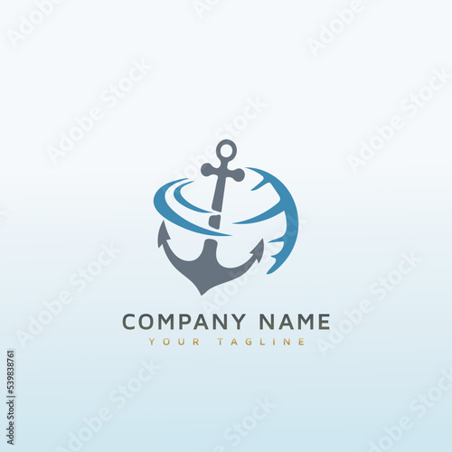 Marin and boating logo design