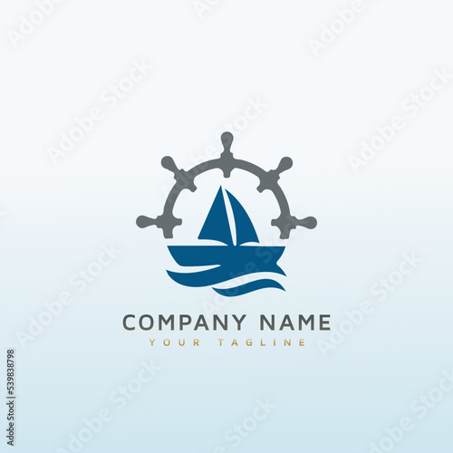 Marin and boating logo design