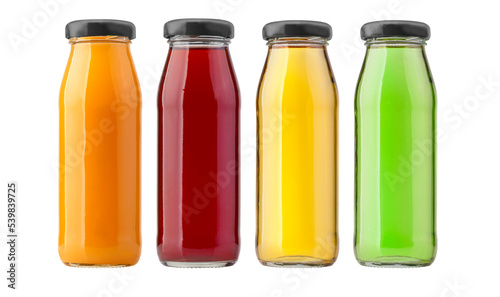 juice bottles isolated