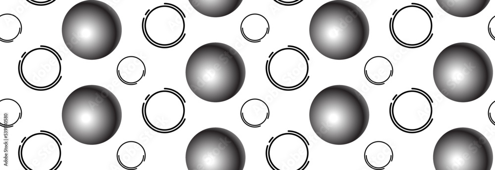 Seamless vector pattern made of funny balls and circles Seamless vector pattern made of funny balls and circles