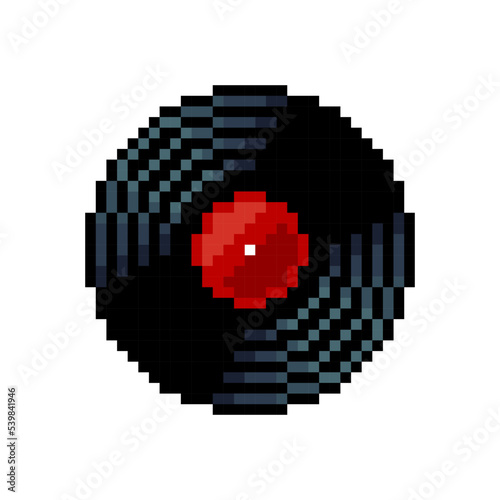 pixel art vinyl record vector