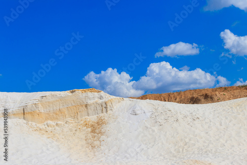 View of the white sand hills