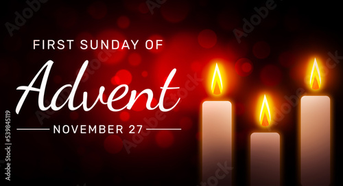 Wallpaper Mural First Sunday of Advent Wallpaper with Rose red bokeh blur lights and candles on the side. Advent Sunday background Torontodigital.ca