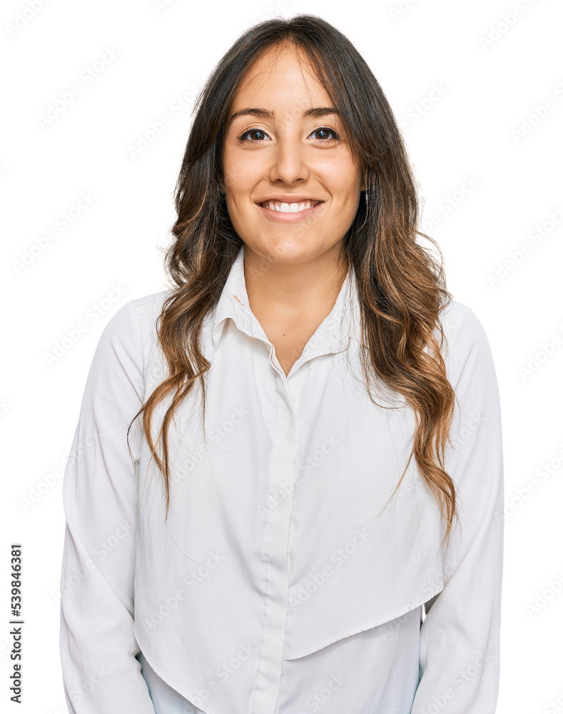 Young brunette woman wearing casual clothes with a happy and cool smile on face. lucky person. Young brunette woman wearing casual clothes with a happy and cool smile on face. lucky person.