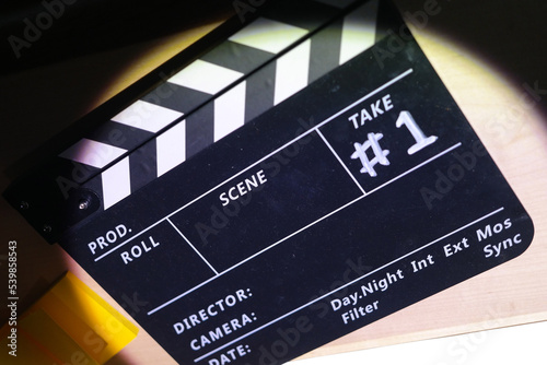 Clapperboard to record various information while filming