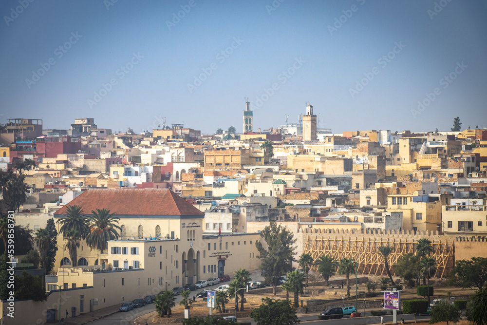 panorama view of meknes, morocco, north africa