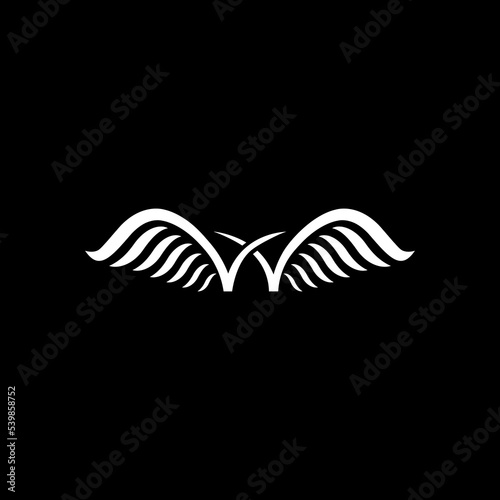 Modern letter W wing shape branding logo