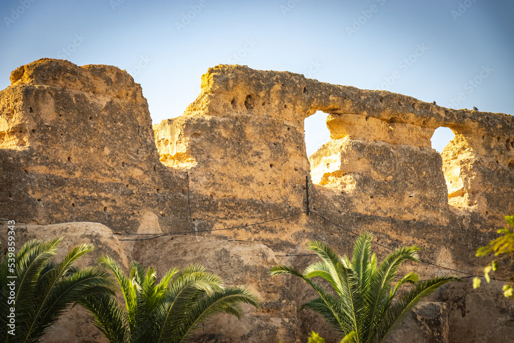 old city wall, meknes, morocco, north africa