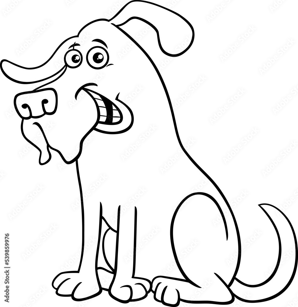 cartoon shaggy dog comic animal character coloring page cartoon shaggy dog comic animal character coloring page