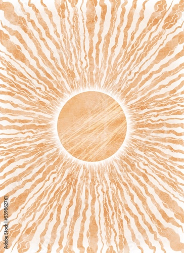 Sun print boho minimalist printable wall art geometric abstract sunset print. Modern floral acrylic Art Print. Abstract Minimal Background. Bohemian printable boho wall art print