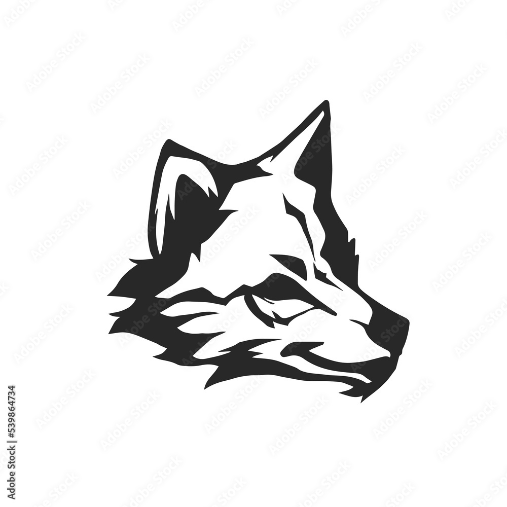 Fototapeta premium wolf head vector logo wild