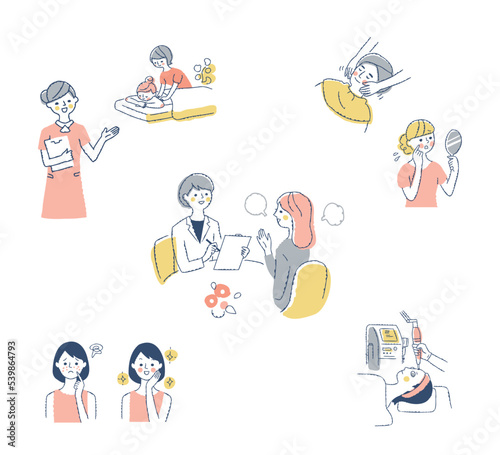 美容のさまざまなシーン　セット