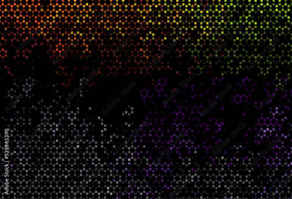 Dark Multicolor, Rainbow vector cover with polygonal style.