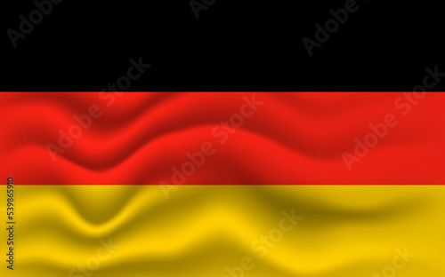 Germany flag waving  closeup background. illustration
