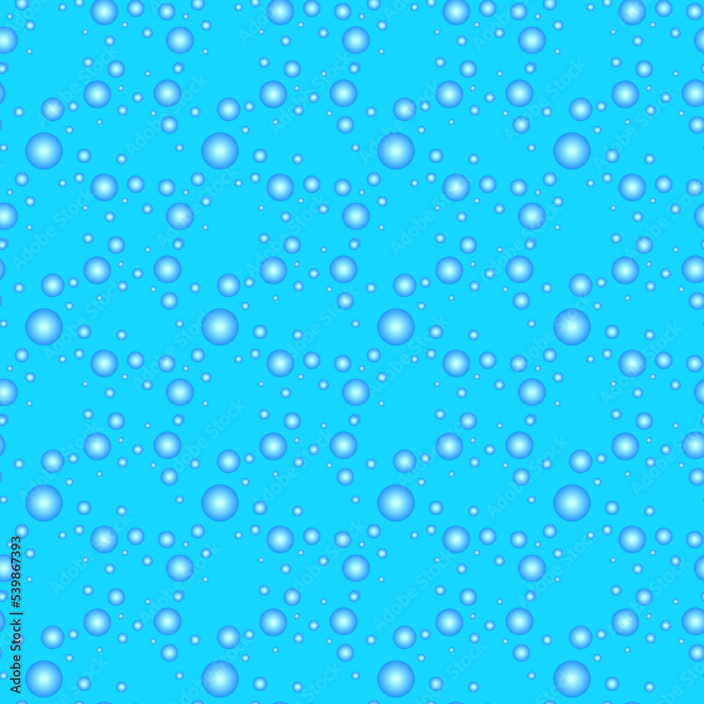 seamless pattern of water drop vector, blue water background