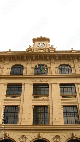 facade of a old post office building - Correios, São Paulo - Brazil