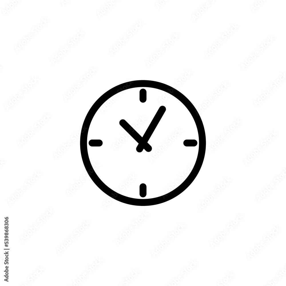 Clock icon vector illustration. Time sign and symbol. watch icon Clock icon vector illustration. Time sign and symbol. watch icon