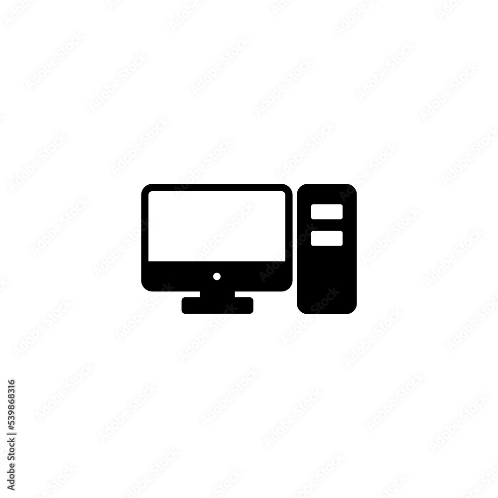 Computer icon vector illustration. computer monitor sign and symbol