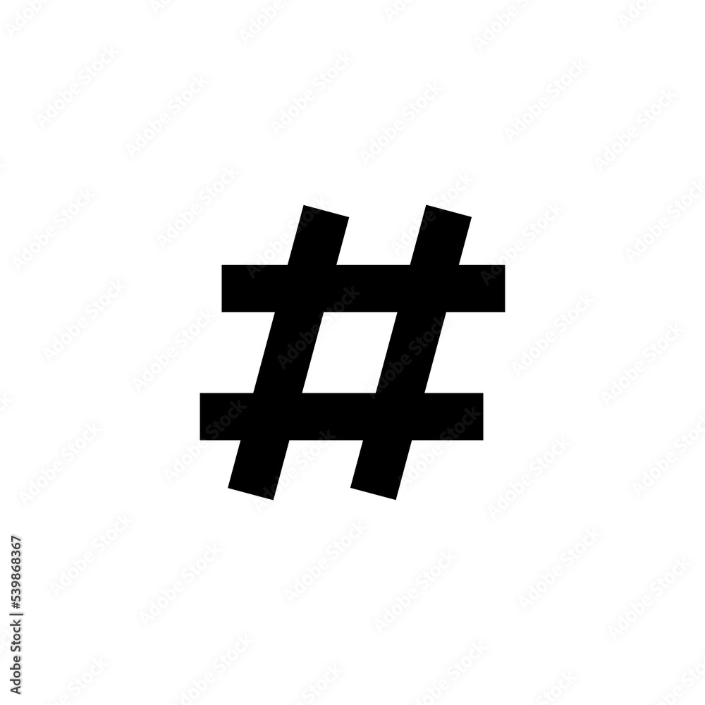 Fototapeta premium Hashtag icon vector illustration. hashtag sign and symbol