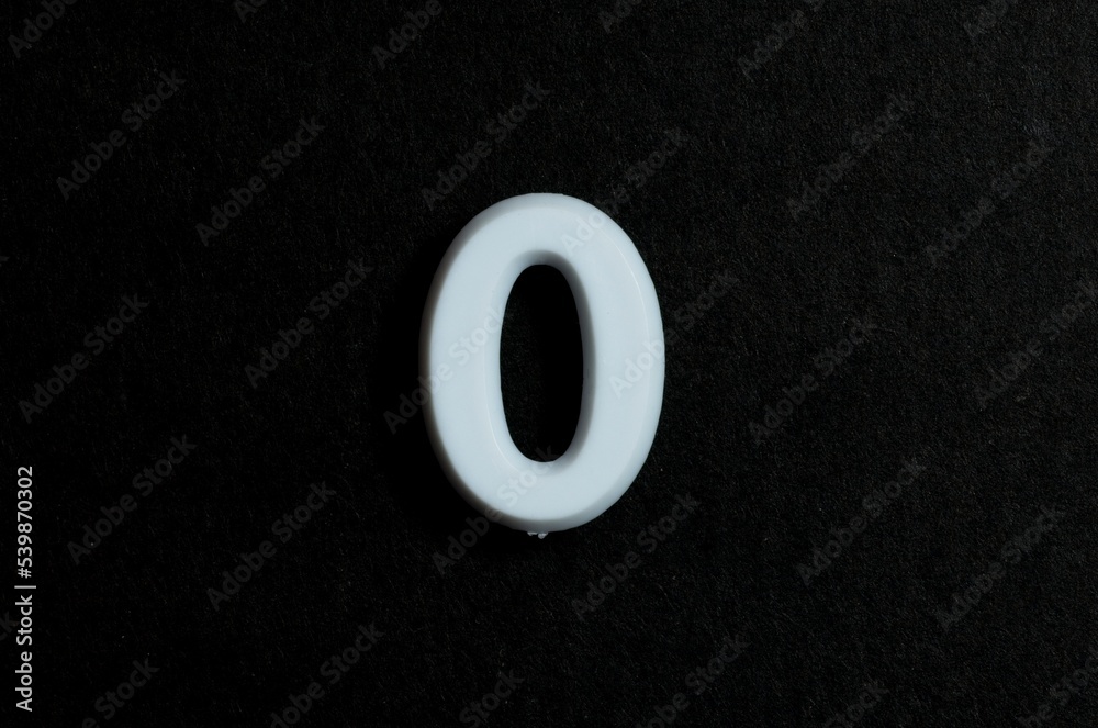 Letter O on a black background Letter O on a black background