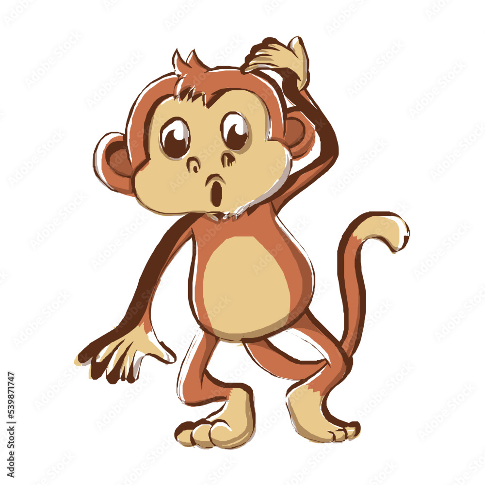 Obraz premium monkey cartoon character
