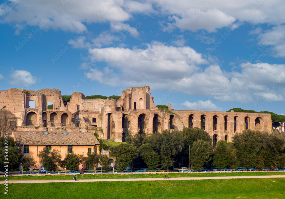 ancient roman colosseum in rome, italy