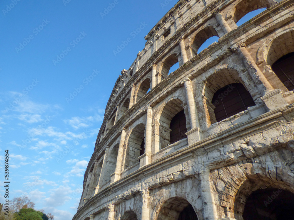 ancient roman colosseum in rome, italy