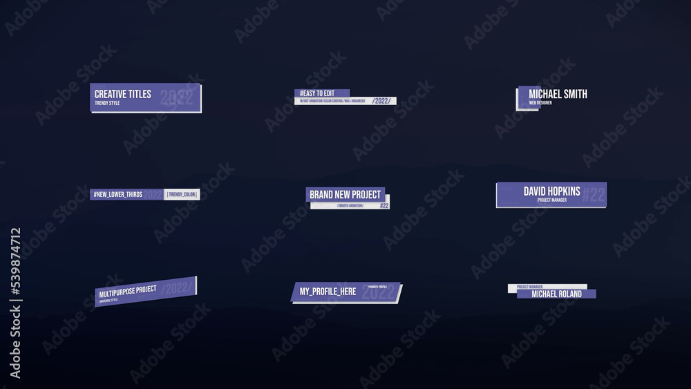 Lower Thirds Trendy Stock Template Adobe Stock